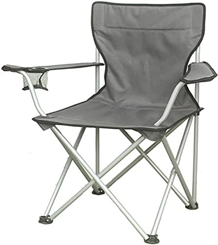 PLHBVDFWE Klappbarer Camping-Angelstuhl, Leichter, langlebiger, tragbarer Strandstuhl mit Getränkehalter, für den Innen- und Außenbereich zum Angeln, Strand, Caravaning, Grillen