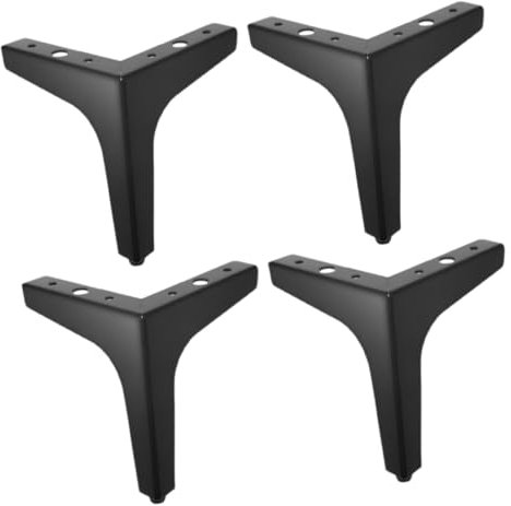 Alipis Gambe di Ricambio per Cassettiera - 4 Gambe in Metallo per Mobili con Superficie Liscia