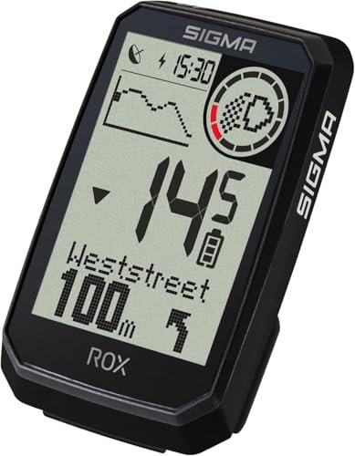 SIGMA ROX 4.0 ENDURANCE Black HR Set | GPS bike computer incl. cardiofrequenzimetro e BUTLER OVERCLAMP | 41 ore di durata della batteria | compatibile con e-bike | misurazione dell'altitudine