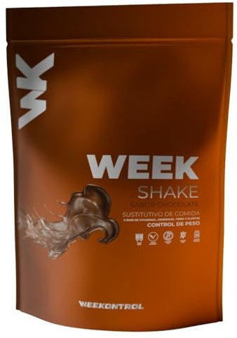 Weekontrol Batido Sustitutivo de Comida Week Shake con Alto Porcentaje de Proteína Vegetal para Perder o Mantener Peso. Batido Saciante en Variedad de Sabores (Chocolate)