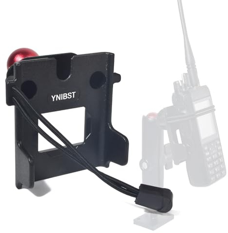 YNIBST Walkie Talkie Holder Mount W/25mm 1 Ball Adapter,Compatible with RAM Mounts B Size Double Socket Arm for Motorola Midland Icom 2-Way Radio Ham CB Radio
