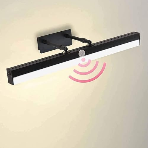 Mirror Light Led Bathroom with Motion Detector,Mirror Front Light with Switch,Adjustable Vanity Mirror Lamp Modern Bath Wall Light,for Living Room
