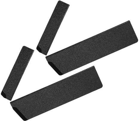 FUNOMOCYA 4 Piezas Protector de Cuchillos Rectangular de Plástico Negro Funda con Forro de Terciopelo para Cuchillos de Chef de Fundas Portátiles para Almacenamiento Seguro Cocina y Viaje