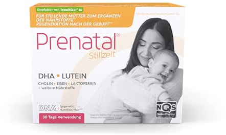 Prenatal Stillzeit – Nahrungsergänzungsmittel für Stillende Mütter | DHA Lutein Cholin Laktoferin Eisen und Vitaminen | Stillzeit