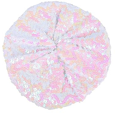 Generico Berretto Donna Senza Visiera Elegante con Paillettes Cappello Donna Estivo Brillante Casual Accessori Costume Carnevale Primaverile Y2K per Feste, Lavoro