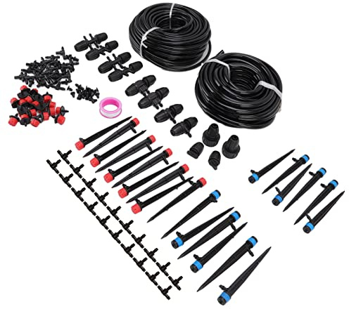 Rcniso Kit D'irrigation Goutte-à-goutte Automatique pour Jardin, 30m, 4/7, Kit de -Irrigation, Système D'économie D'eau pour Plantes et Serre