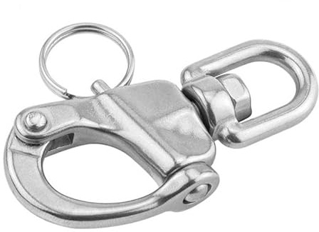 KIXZSAZ Durable 316 Stainless Steel Swivel Eye Snap Shackle With Heavy Duty Finish For Marine Applications And Corrosion-resistant. Quick Release for Buckle Boat Swivel Eye Snap Shackle