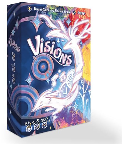 Visions av Olémains Games - Snabbt, strategiskt och fereriskt kortspel - samlarspel - reflektion och taktik - med familj eller vänner - 2–5 spelare - 30 min - från 8 år