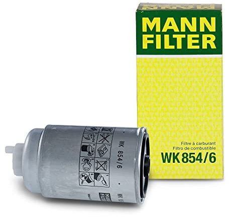 MANN-FILTER, WK 854/6 Kraftstofffilter | Für PKW, Schutz des Kraftstoffsystems, Injektorschutz, Zuverlässige Kraftstoffversorgung, Echte OE-Technologie