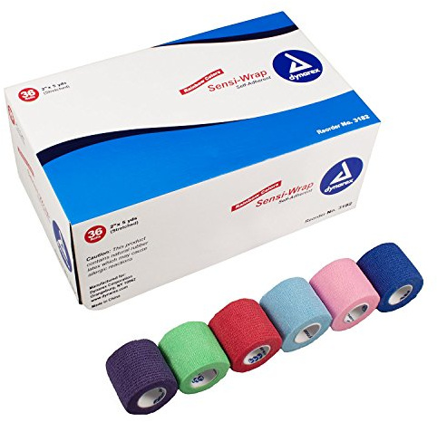 Dynarex Sensi Wrap, Self-Adherent 2 x 5 yds Rainbow (6/color) 36/Cs