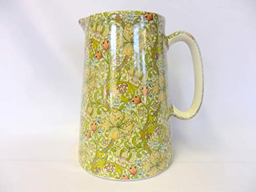 William Morris Golden Lilly Design 4 Pint jug by Heron Cross Pottery.