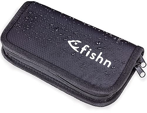 FISHN Bait Box - Sac clignotant pour cuillères, spinners, clignotants et mouches - Extrêmement plat, se range dans n'importe quelle veste ou sac - 8 rangées de 25 emplacements chacune (FISHN Bait Box)