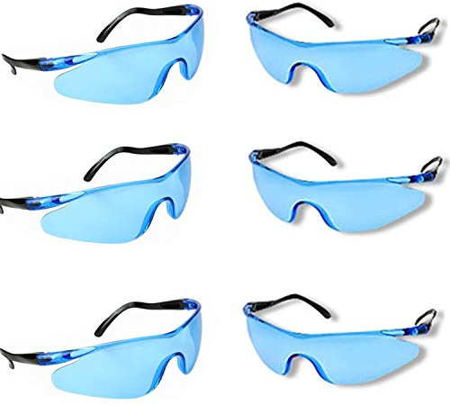 YAAVAAW 6 Pack Gafas de Seguridad Transparentes Gafas Proteccion -Gafas Protectoras Ojos con Lentes Plástico,Grandes Gafas para niños Nerf Gun Battles y Lentes de Seguridad de Trabajo de Laboratorio