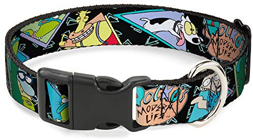 Buckle-Down Plastklämma krage - ROCKO'S MODERN LIFE Character Porträtt/Trianglar Svart/Blå