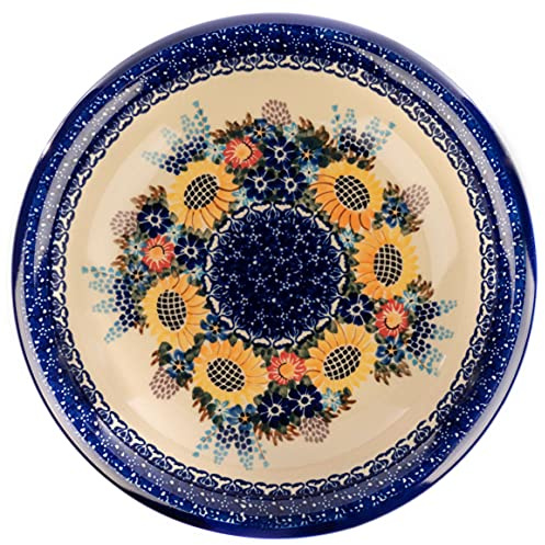 Polish Pottery E411 Dalia Boleslawiec - Plato hondo de cerámica (22 cm)
