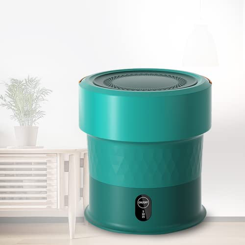 PanHuiWen Pliable Mini Lave Linge Pas Cher Turbo Mini Machine A Laver Beauty Blender 13L pour Vêtements De Bébé, sous-Vêtements, Chaussette dans,Green-Base