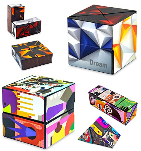 Zauberwürfel Set, Infinity Magic Puzzle Cubes Toys Würfel Set 3D Puzzle Würfel Transforming Cube Stressabbauendes Spielzeug für Kinder und Erwachsene