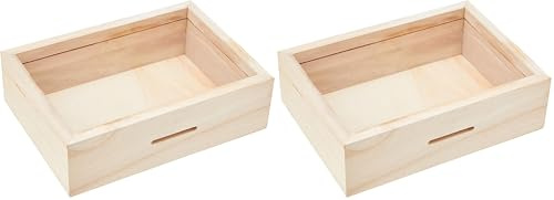 Artemio 14002997 Sparbüchse Holzrahmen zum Anpassen 12 x 17 cm, Holz, Beige (Packung mit 2)