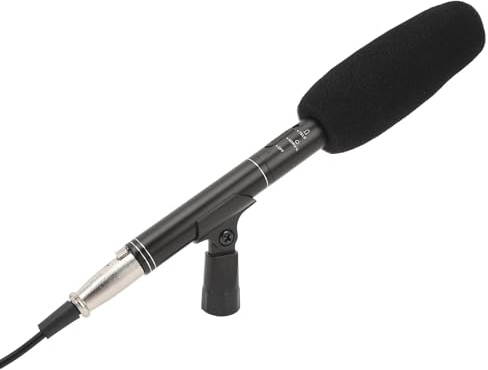 Condenser Interview Microphone, Professional Cardioid Mini Photography XLR Shotgun Mic, for Video Camcorders DSLR DV Camcorder