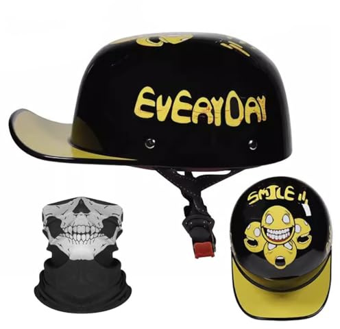 Motorcykel Halv hjälm Baseball Cap ECE certifierad Jet hjälm Retro
