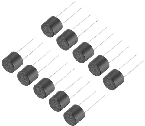 QUARKZMAN 50Pcs Fusible Micro Lento de Golpe Redondo T3.15A 3.15A Negro | Montado en DIP Cilíndrico, 250V, para Reparación de PCB de Partes Electrónicas LCD