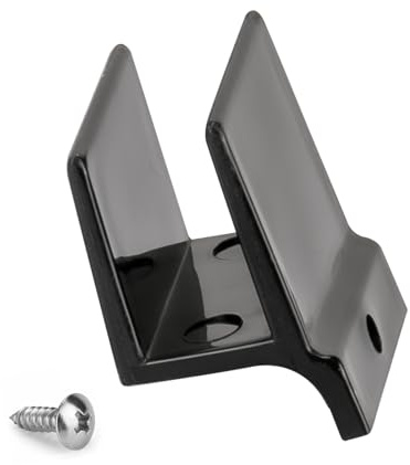 M6209 Guide de bas de porte de douche coulissante, guide de bas de porte de douche coulissante durable avec vis de 1,27 cm, noir