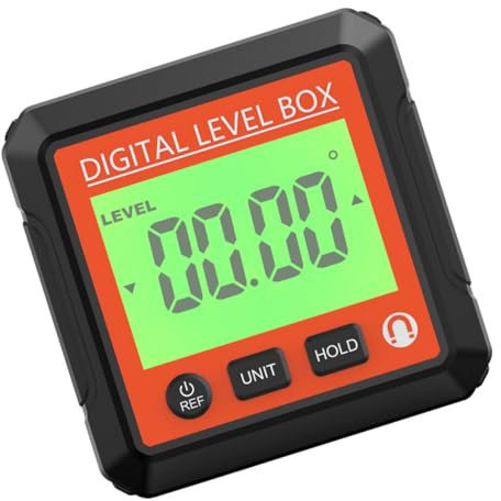 TOKIDNY Inclinometro Digitale Portatile Con Display Lcd Retroilluminato Strumento Di Misurazione Angolare Per Meccanica e Goniometro Multifunzionale Con Design Leggero
