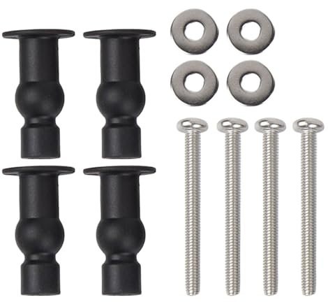 4 Stück Toilettensitze Top Fix Schrauben Befestigungen Universals Toilettensitze Scharniere Schraube Toilettensitze Blindlochbefestigungen Enduring