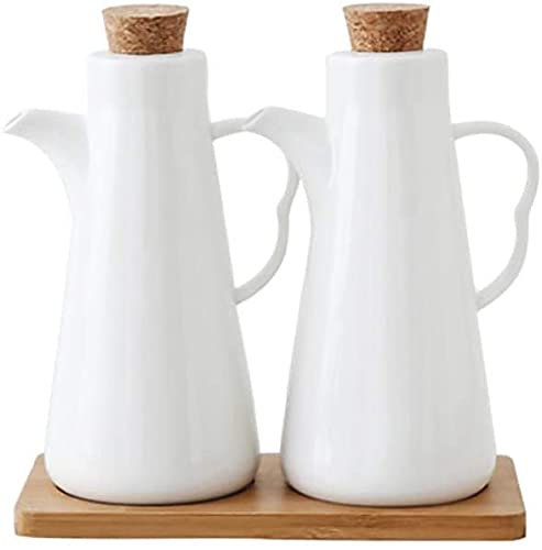 Ölspenderflasche aus Marmor-Keramik, auslaufsicher, 480 ml, Essigflasche für Sojasauce, Tischplatte, Olivenöl, Menage mit Keramik-Design