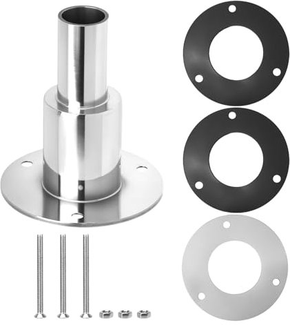 QWORK® 24mm Thru Hull Exhaust Skin - 316 Stainless Steel - for Diesel Parking Heater Exhaust Pipe