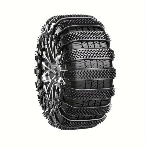 ZKUZKA Catene da Neve riutilizzabili Auto per Jeep Wrangler Rubicon 4 Doors, Catene da Neve per Pneumatici Auto, Fascette fermacavi, Accessori per Auto per giornate nevose,B-Black 10Pcs(Two Tires)
