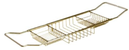 YWJLQH Badewannenablage mit Teleskopfunktion, Gold