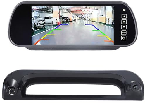 Doppel-Rückfahrkamera,Dritte Bremsleuchte Kamera,Rücklicht Rückfahrkamera+7 Zoll LCD Rückspiegel für FIAT Ducato III carado 250 X250 X251 290 290X/Citroen Jumper II 244 Z 250 2500 L/Peugeot Boxer