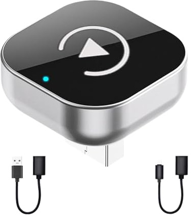 Conversor Inalámbrico para Pantalla de Coche,Adaptador USB Inalámbrico para Pantalla de Coche | Accesorios Vehiculares Con Activacion Automatica Y Transmision Estable Para Viajes Familiares Y De