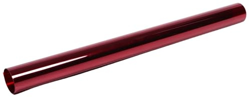 MOTHNUR Pellicola Decorativa per Finestre in Plastica Trasparente Rosso Medio Pellicola Adesiva per Vetri con Effetto Vetro Isolante Solare e Anti-uv per Casa e Ufficio Facile da