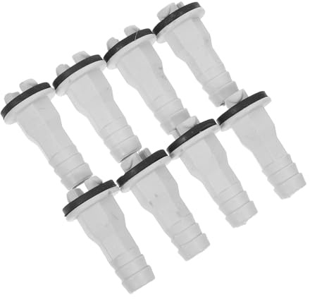 IWOWHERO 8 Pcs 15mm AC Drain Hose Connectors Straight Fitting Plastic Air Conditioning Drain Pipe Adapter Kit for Mini-Split and Split Unit Condensate Drainage
