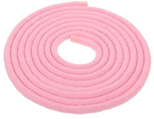 Corde D'entraînement de Gymnastique Rose en Coton Pratique | Longueur Réglable, Design Coloré, Accessoire pour Salle de Sport et Entraînement Artistique