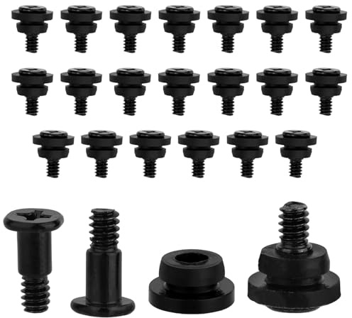 Disco Duro Montaje Tornillos Kit, 20 Piezas 6#-32 Unidad Disco Tornillos & 20 Piezas Amortiguación Goma Arandelas para 8,89cm HDD SSD Reparación Computadora Partes y Accesorios