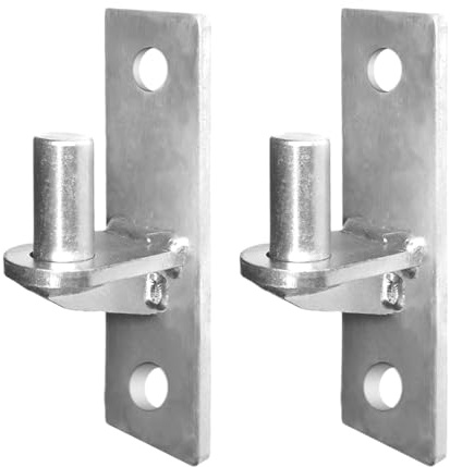 2 Pack Wall Mount Gate Hinges Portable Wall Plate for Outdoor Chain Link Fence Gate with 5/8Inch Pin Fence Hinges