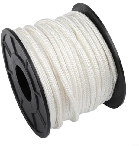 Cordoncino di ricambio in nylon da 5 mm di diametro, 30 m, per motosega, tosaerba, decespugliatore, tagliasiepi, spazzaneve