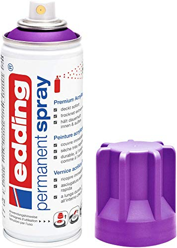 edding 5200 Spray Permanente, Succo di Bacche Opaco, 200 Ml, Vernice Acrilica Premium per Dipingere e Decorare Vetro, Metallo, Legno, Ceramica, Plastica, Tela, Smalto Acrilico, Vernice Spray
