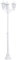 EGLO Lampadaire parisien Laterna 5 à 3 têtes, luminaire extérieur sur pied, lanterne, lampe de jardin et de chemin en fonte d’aluminium blanc et verre, douille E27, IP44