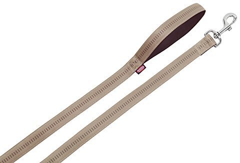 Nobby Soft Grip - Correa para Perro (120 cm, 15 mm), Color Beige y Chocolate