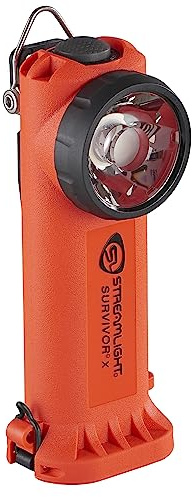 Streamlight 90044 Survivor X USB 250-Lumen USB Rechargeable Right-Angle Firefighter's Flashlight with Rechargeable Battery Pack, Orange