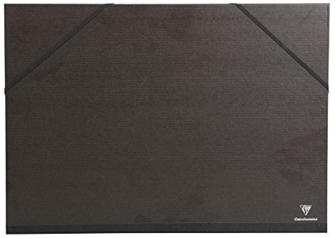 Clairefontaine 44800C - Cartella da disegno chiusura con elastico 32x45 cm, Nera