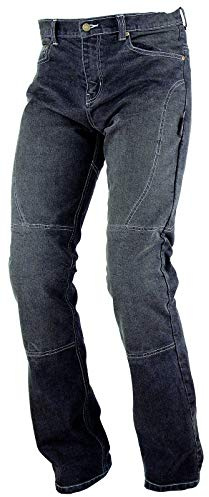 A-pro Pantalon de moto en jean Denim élastique pour femme Avec protections CE Noir Taille 42