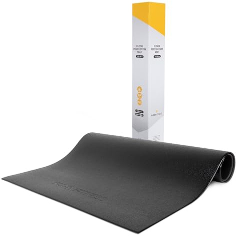 Flow Fitness Halkfri Skyddsmatta – 126 x 81 cm – Svart