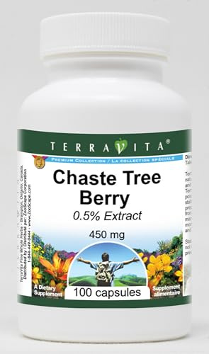 Chaste Tree Berry 0.5% - 450 mg (100 Capsules, ZIN: 519666) - 3 Pack