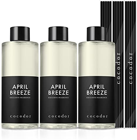 COCODOR Reed Diffuser Oil Refill/April Breeze /6.7oz / 3 Pack/Aromatherapy, Home Fragrance, Scented Oils, Oils for Reed Diffuser, Bathroom Home Decor