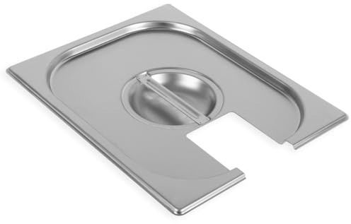 Sous Vide Deckel GN 1/2 Edelstahl mit Aussparung – Verdunstungsschutz Deckel für GN Behälter, energiesparend, passend für verschiedene Sous Vide Garer, spülmaschinengeeignet